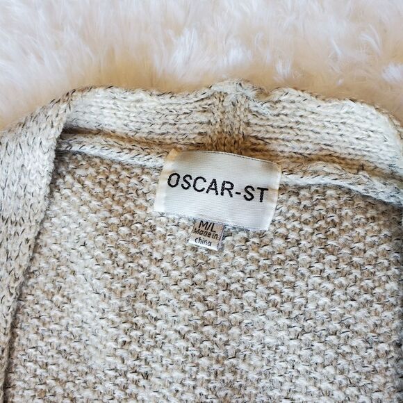 OSCAR ST Women's Cardigan Duster Wool Blend Size M/L - Picture 4 of 8